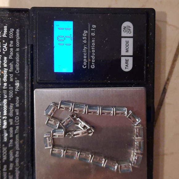 New AUTHENTIC Diamond & AQUAMARINE March BIRTHSTONE tennis bracelet Fancy unique - Picture 4 of 9